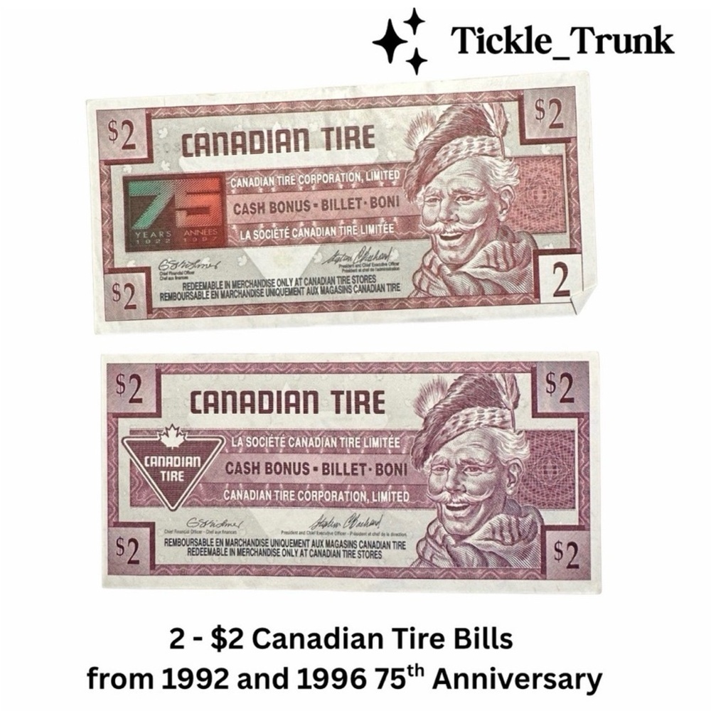 Canadian Tire Paper Money Collection - Multicolor Vintage Tokens - Picture 3 of 6